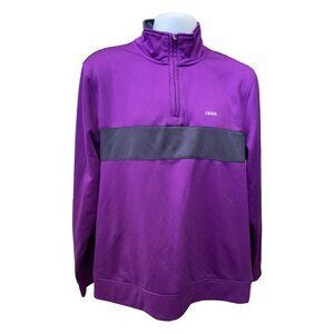 Izod mens Performance Golf pullover partial zip long sleeve top Large